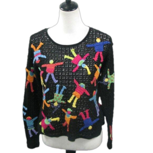 Susan Bristol Vintage People Design Crew Neck Sweater Size Medium
